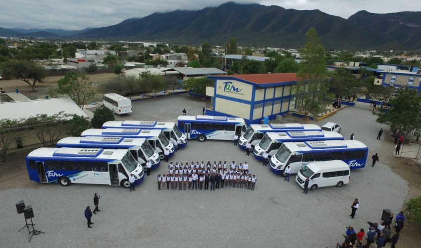 RENUEVA GOBIERNO DE TAMAULIPAS TRANSPORTE ESCOLAR DEL ITACE.