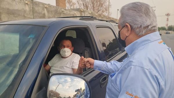El Presidente Municipal, Arturo Sanmiguel Cantú, supervisa en las inmediaciones de Expomex
