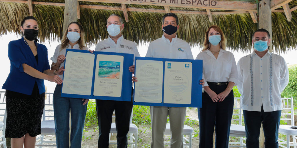 Recibe Playa Miramar certificación internacional por su calidad turística y cuidado del medio ambiente.