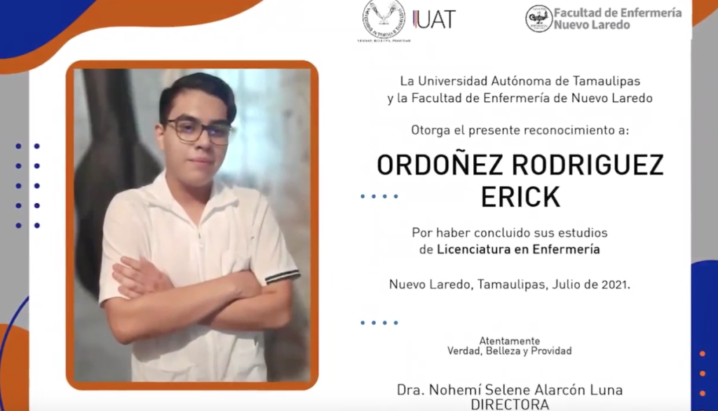 Egresa generación 2018-2021 de la Facultad de Enfermería Nuevo Laredo