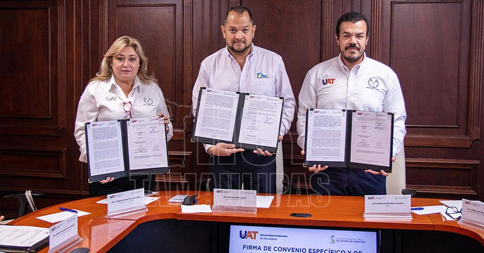La UAT y el COBAT hacen alianza por la educación media superior en Tamaulipas