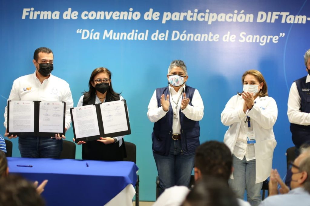 DIF Tamaulipas, Gobierno del Estado y UAT promueven cultura de donación de sangre.
