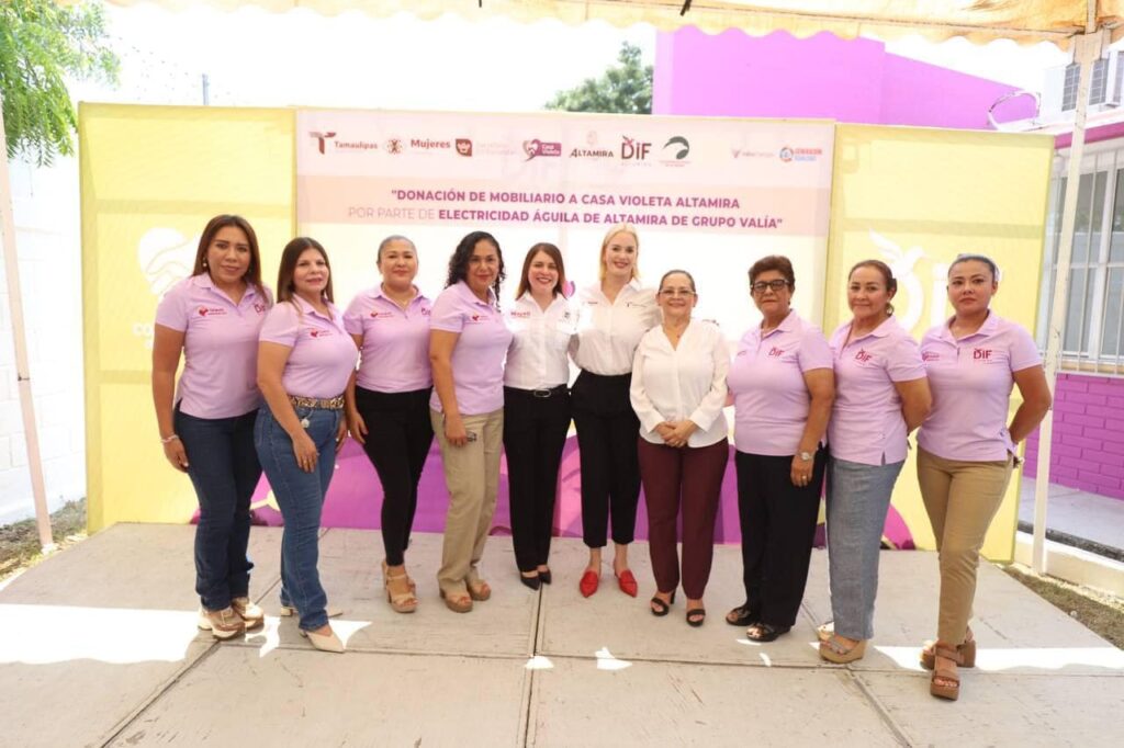 Instituto de las Mujeres recibe donación para equipar nueva Casa Violeta de Altamira