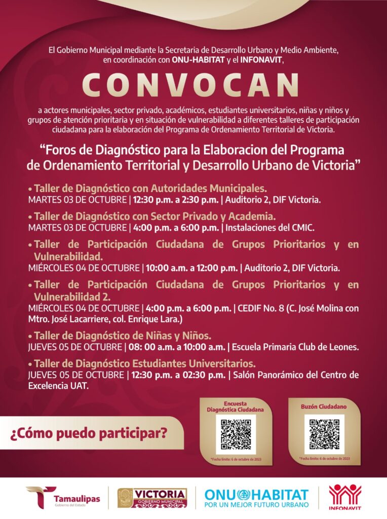 Convoca Municipio a Foros Ciudadanos de Diagnóstico.