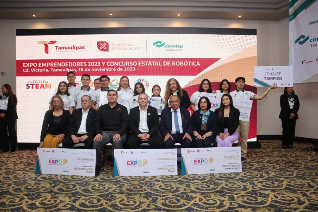 Destaca el ingenio de estudiantes en “Expo Emprendedores y Concurso de Robótica 2023” CONALEP Tamaulipas