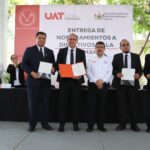 Rector de la UAT entrega nombramientos a nuevos directivos de la UAM Mante