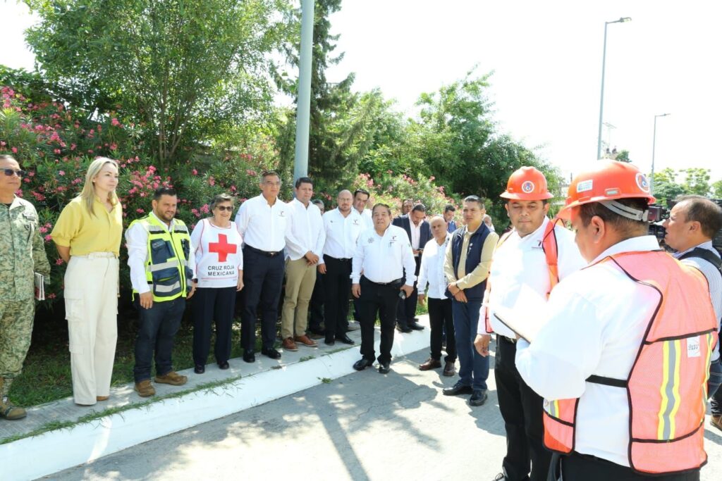 Participa Américo Villarreal en simulacro durante el Día Nacional de Protección Civil