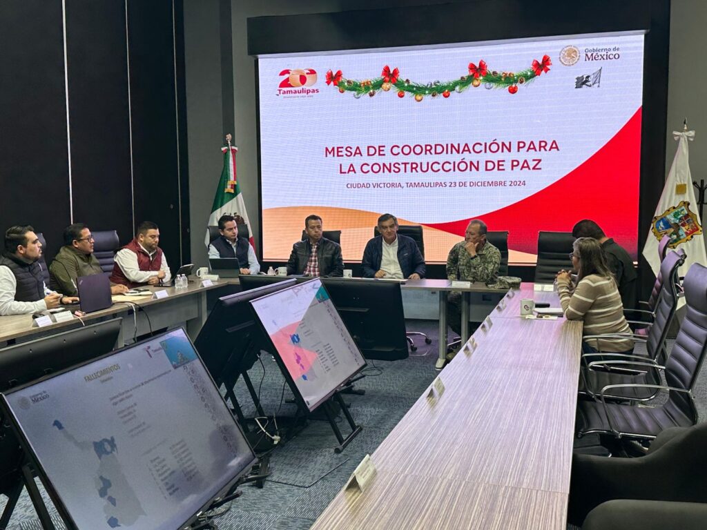 Preside gobernador Mesa de Seguridad e instruye reforzar operativos para unas fiestas navideñas en paz