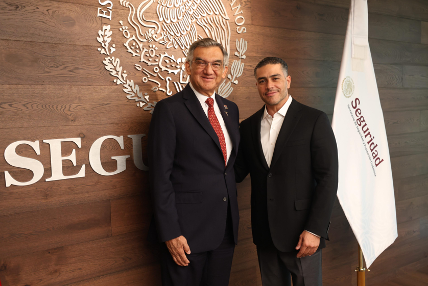 Presenta gobernador avances de seguridad en Tamaulipas a García Harfuch