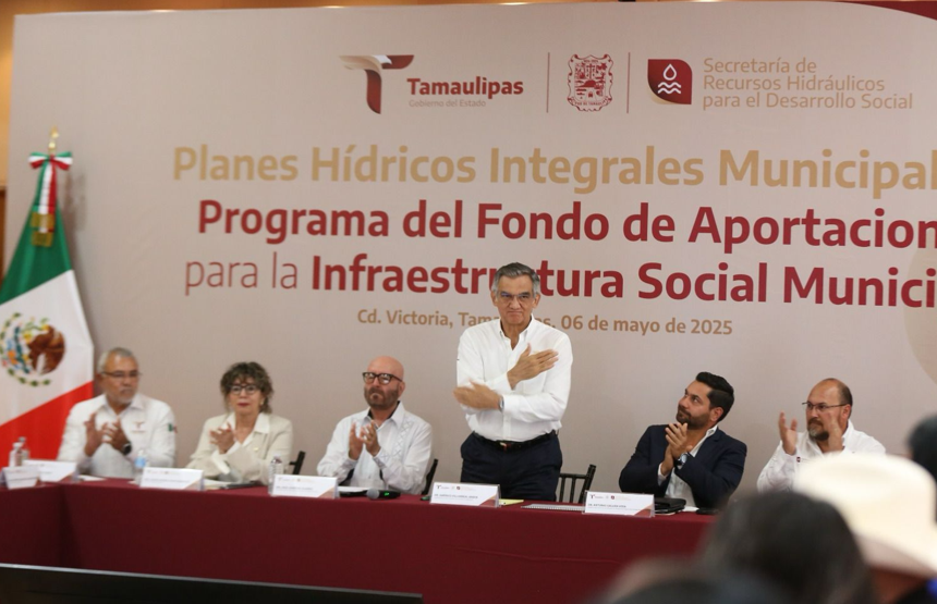 Impulsa Américo Villarreal proyectos municipales de infraestructura hídrica