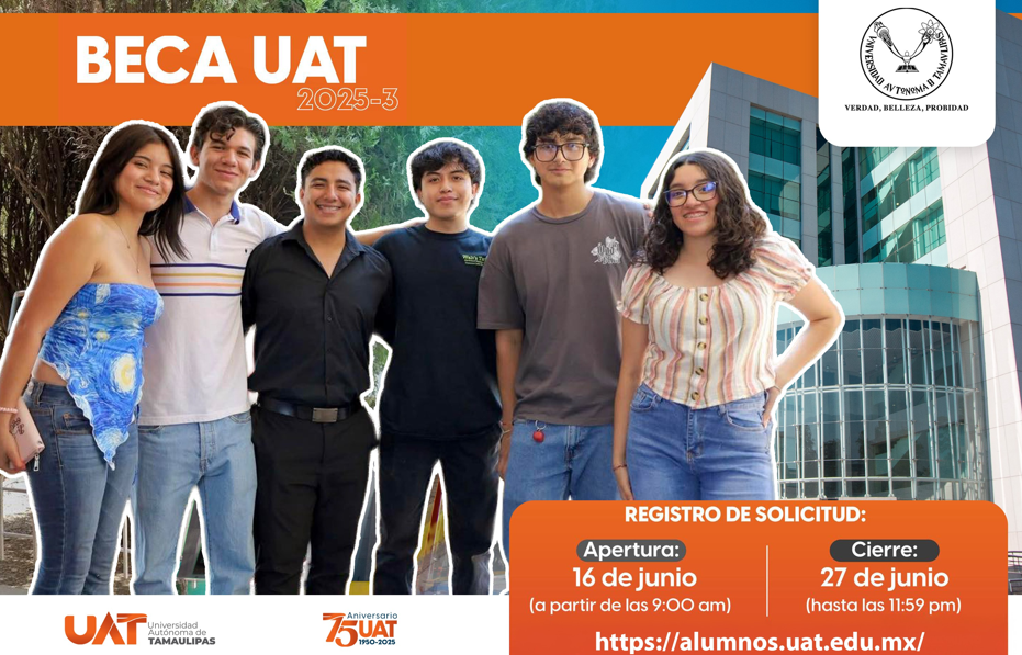 Abre la UAT convocatoria de becas para el período 2025-3