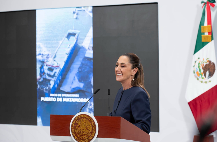 Reconoce presidenta trabajo de Américo para construir el Puerto del Norte
