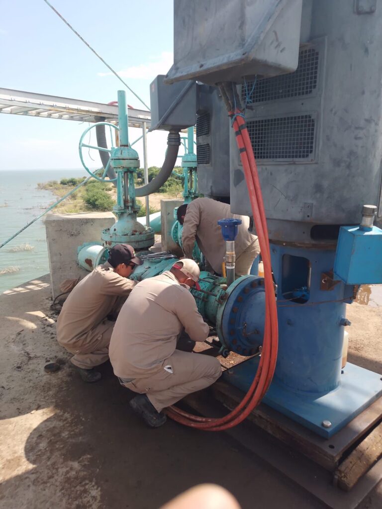 En COMAPA Victoria nos encontramos realizando trabajos de reparación en el equipo de bombeo