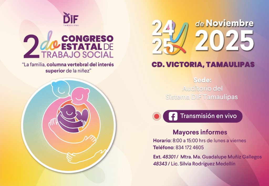 Invita DIF Tamaulipas al Segundo Congreso Estatal de Trabajo Social