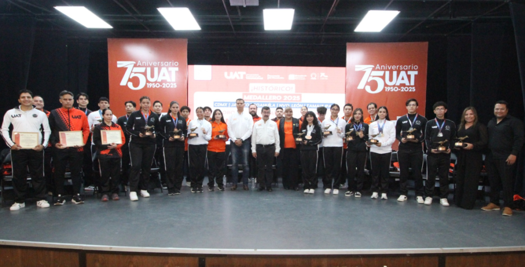 Entrega rector el galardón “Orgullo UAT” tras desempeño histórico de medallistas universitarios