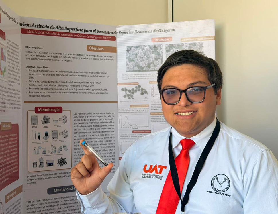 Estudiante de la UAT pone en alto a Tamaulipas en la FEMECI 2026