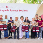 Entrega SEBIEN apoyos sociales en Güémez