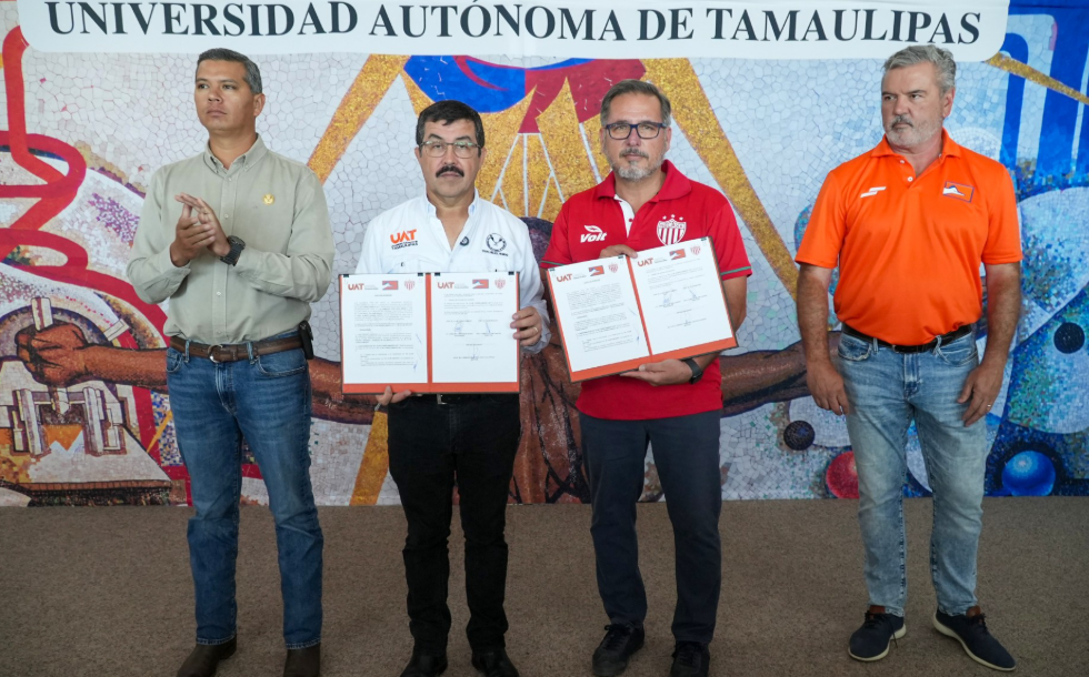 Firma la UAT alianza deportiva entre Correcaminos y el Club Necaxa de la Liga MX
