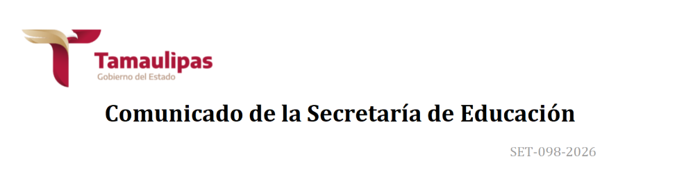 Comunicado de la Secretaría de Educación Comunicado de la Secretaría de Educación