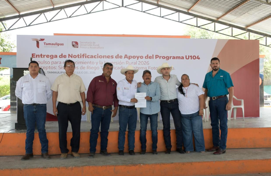 Llevan riego tecnificado y sistemas fotovoltaicos a productores de Tamaulipas