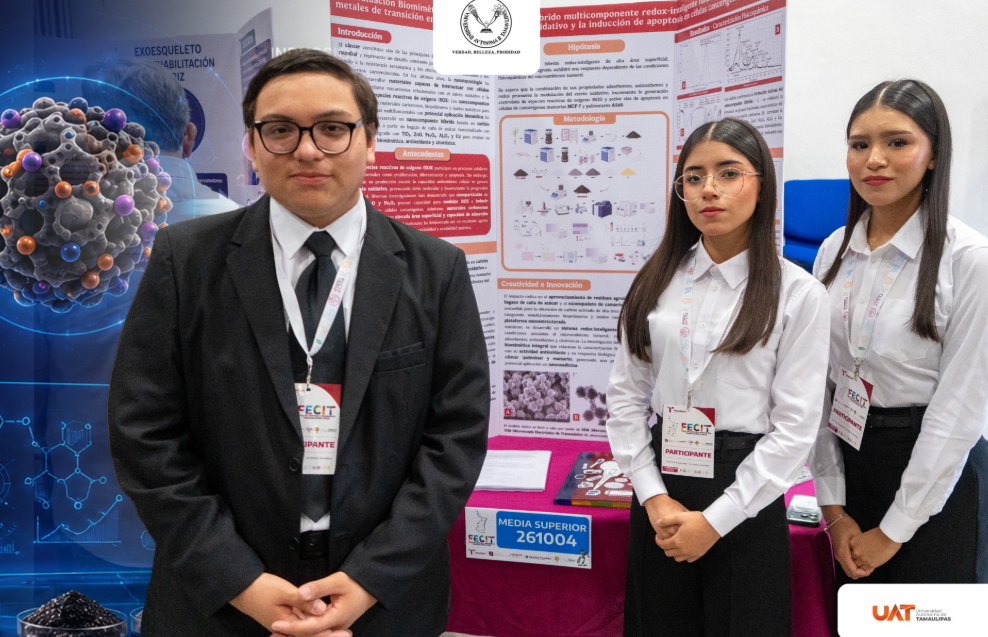 Estudiantes de la UAT desarrollan nanocompuesto para combatir células cancerosas