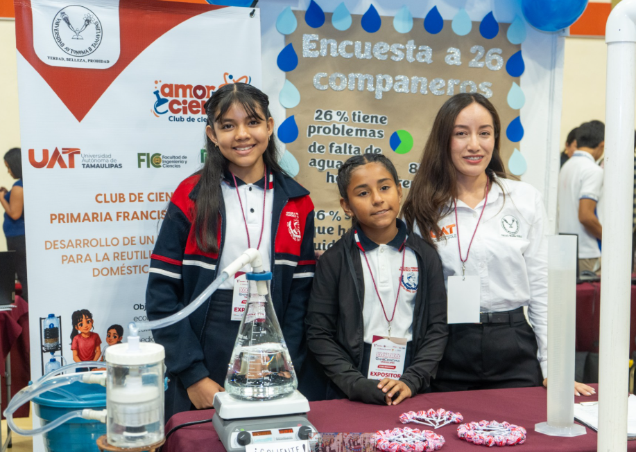 Con asesoría de la UAT alumnas de primaria crean filtro ecológico de agua