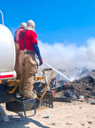 Controla PC incendio reactivado en relleno sanitario