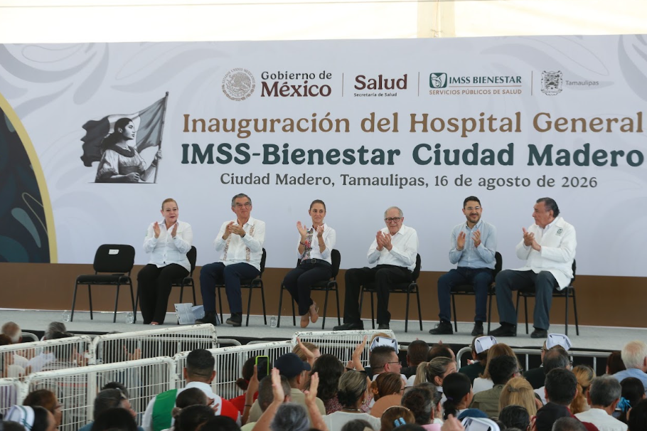 Inaugura Claudia Sheinbaum Hospital General de Ciudad Madero; brindará atención médica para 538 mil personas