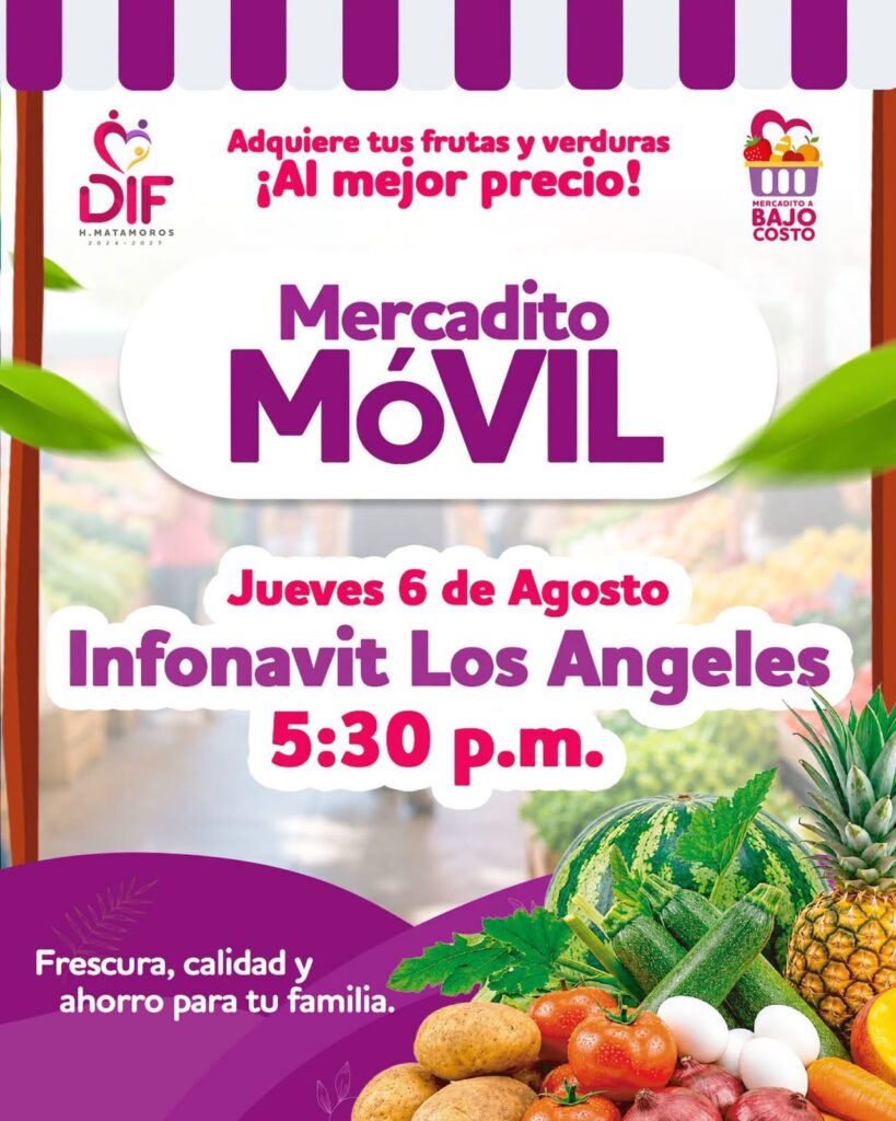Llega el Mercadito Móvil a Infonavit Los Ángeles