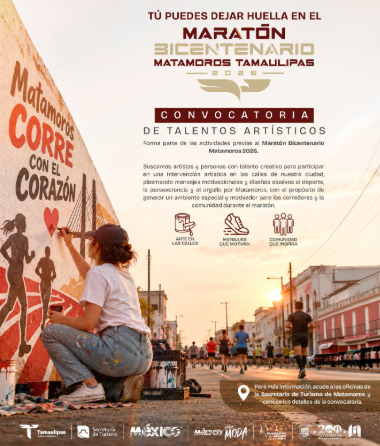 Beto Granados convoca a talentos artísticos para participar en el Maratón Bicentenario Matamoros 2026